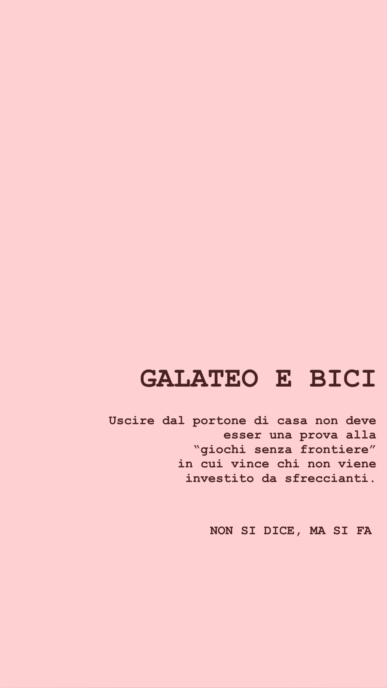 galateo bicicletta 