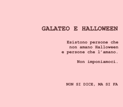 galateo halloween - buone maniere- dolcetto scherzetto- rispetto tradizion - non si dice piacere